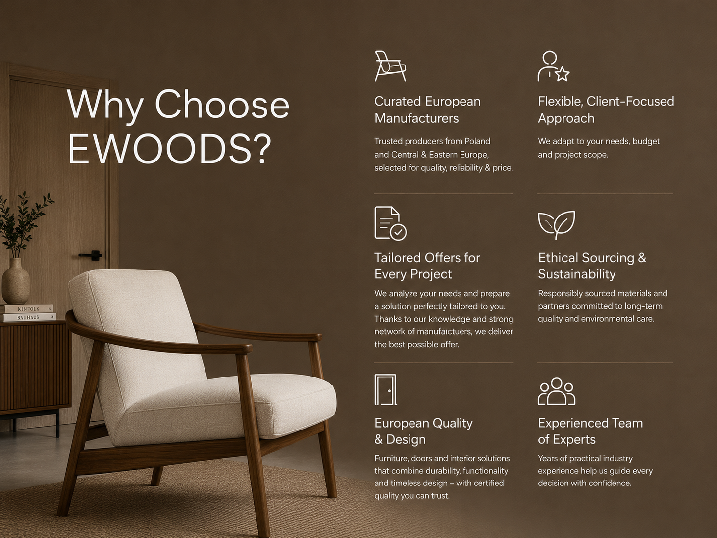 EWOODS Group — cross-border supply infographic