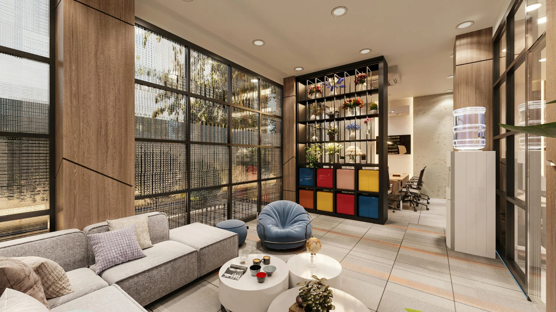 Contemporary European lounge interior