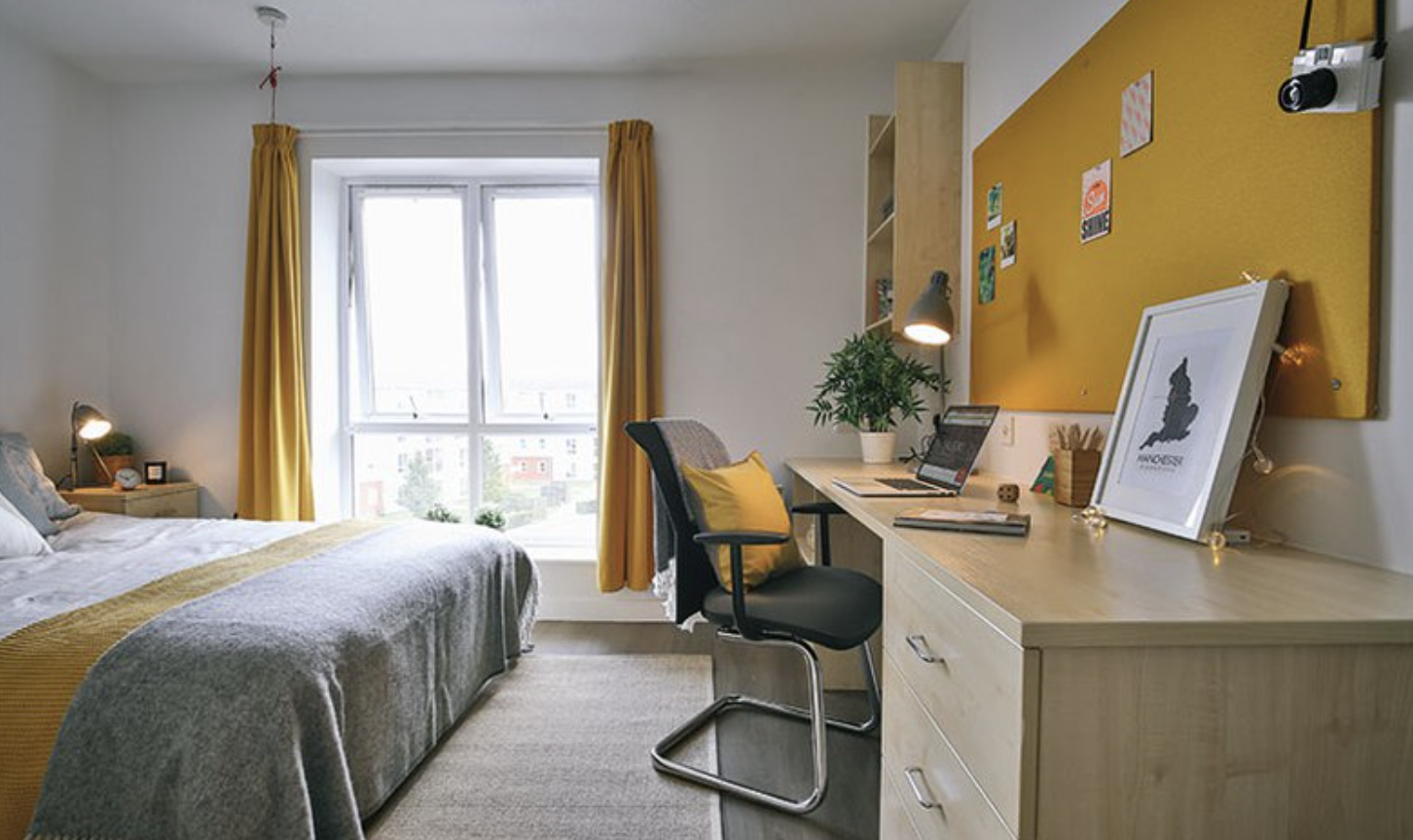 Student accommodation room fitted for Salford University in the United Kingdom